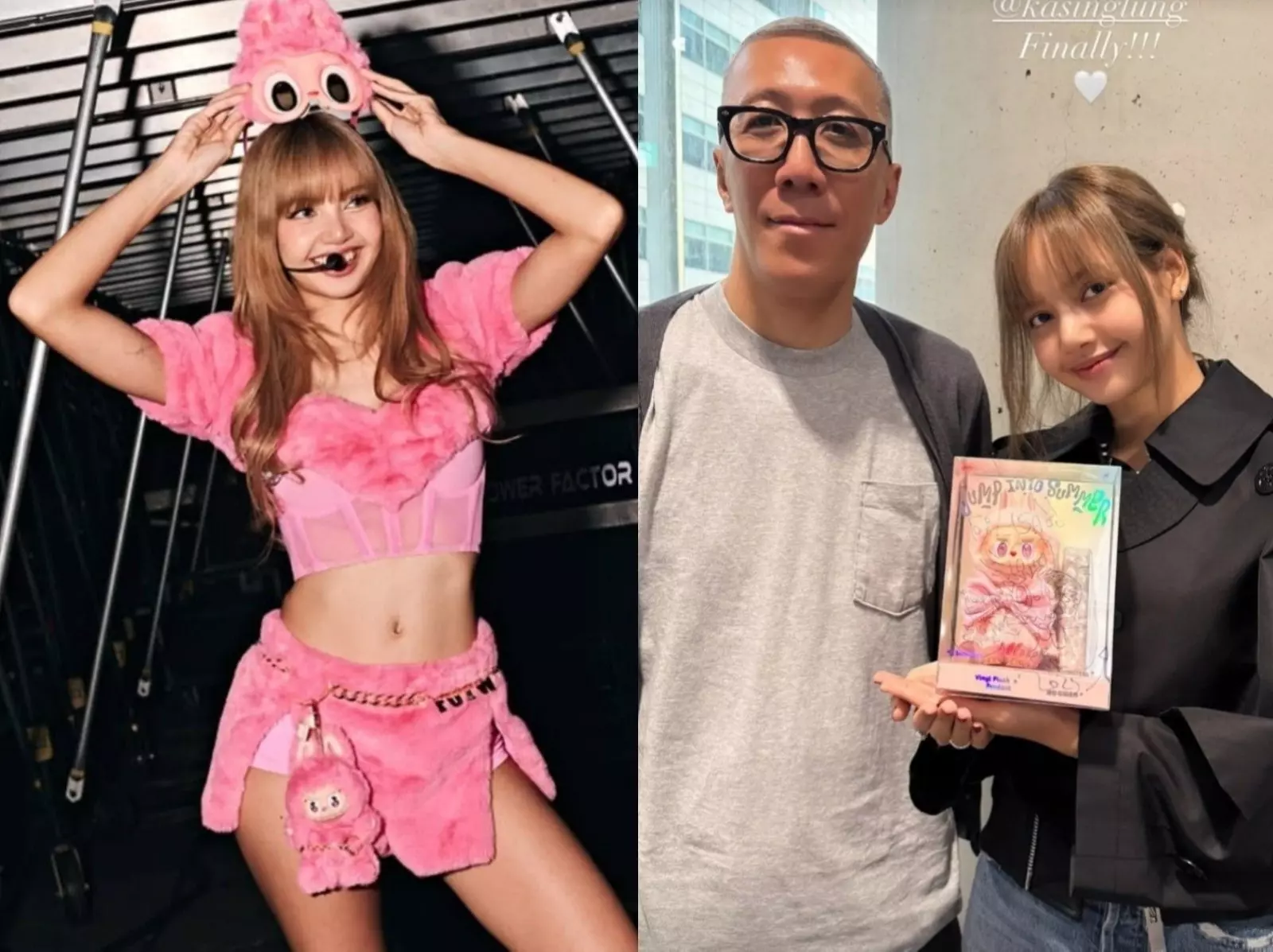 BLACKPINK Lisa 與 Labubu 創作者龍家昇相見歡，親曬合照激動喊話：「Finally！！！」