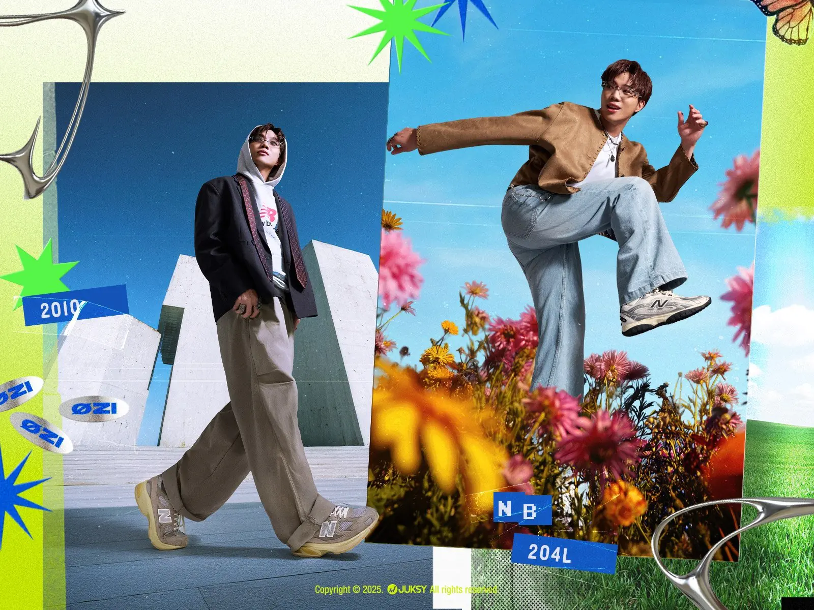 創作歌手 ØZI 詮釋 New Balance 精品薄底 204L × 街頭潮鞋 2010！「花」現大男孩的雙重樣貌，展現從音樂到穿搭的超細膩個性！