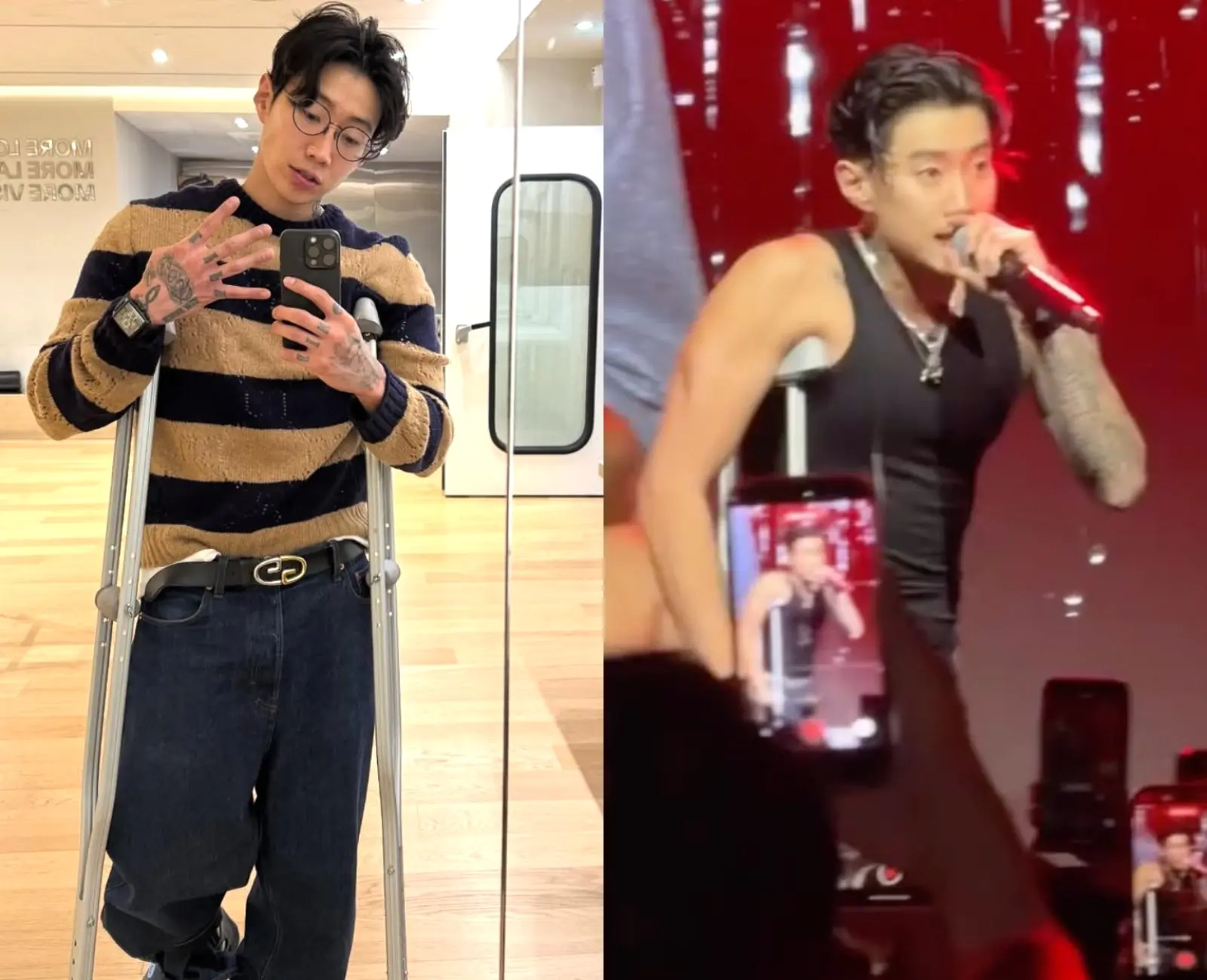 Jay Park 朴載範拄拐杖出席活動！跛腳仍敬業演出，粉絲驚：「也是拼了老命！」
