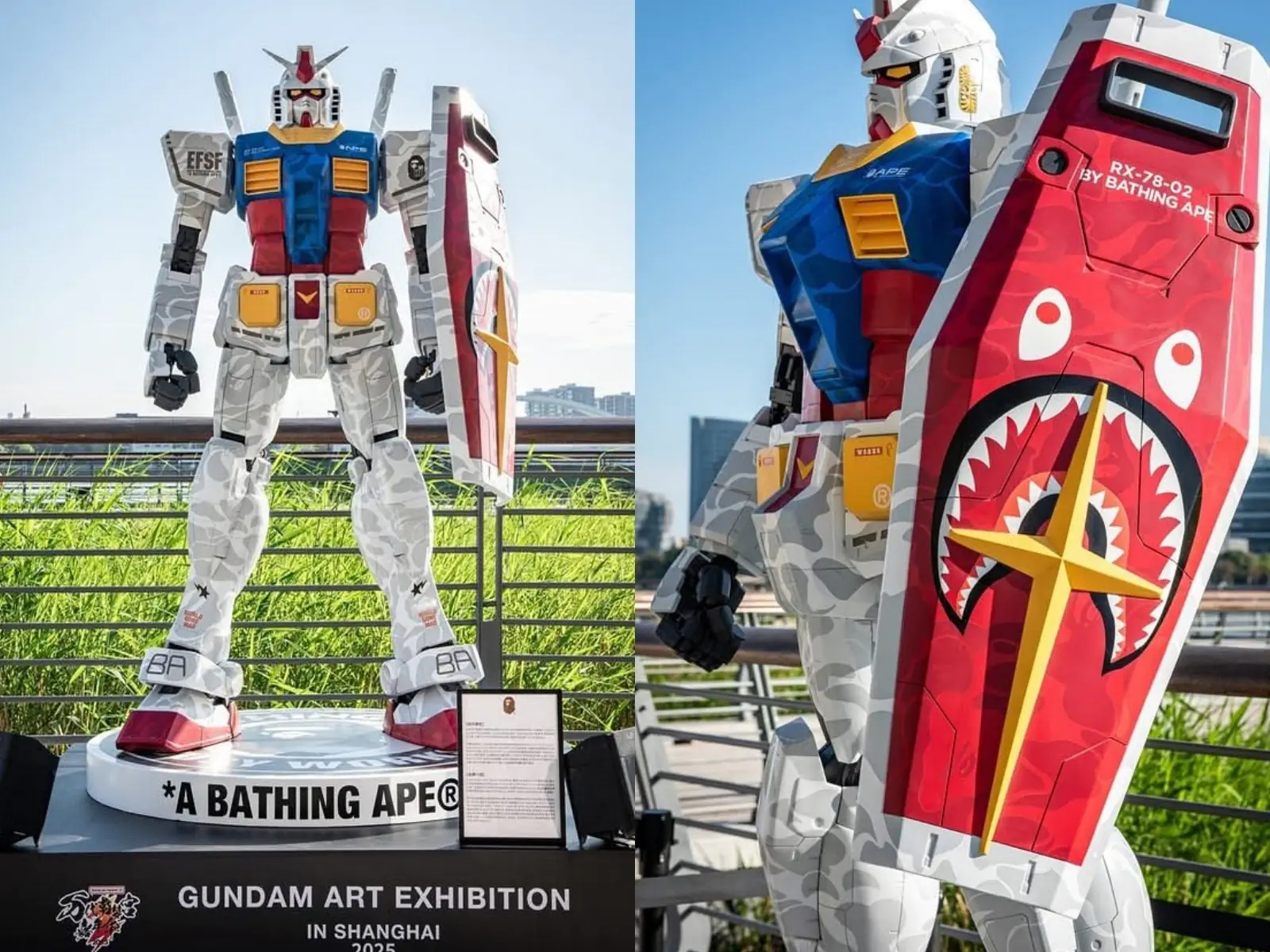 BAPE × 鋼彈雕像正式亮相！萬代南夢宮嘉年華 2025 上海限定公開