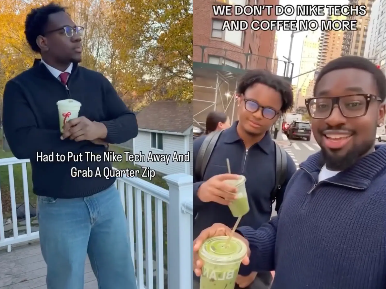 半拉鍊式毛衣＋抹茶才是新潮流？不穿 Nike Tech 外套的最新 TikTok 爆紅風潮來了！