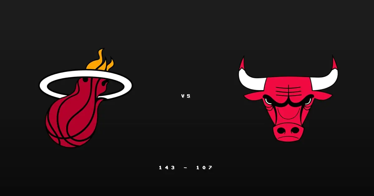 [2025/11/22 熱火 @ 公牛] 熱火客場狂轟143分 36分慘電公牛奪勝