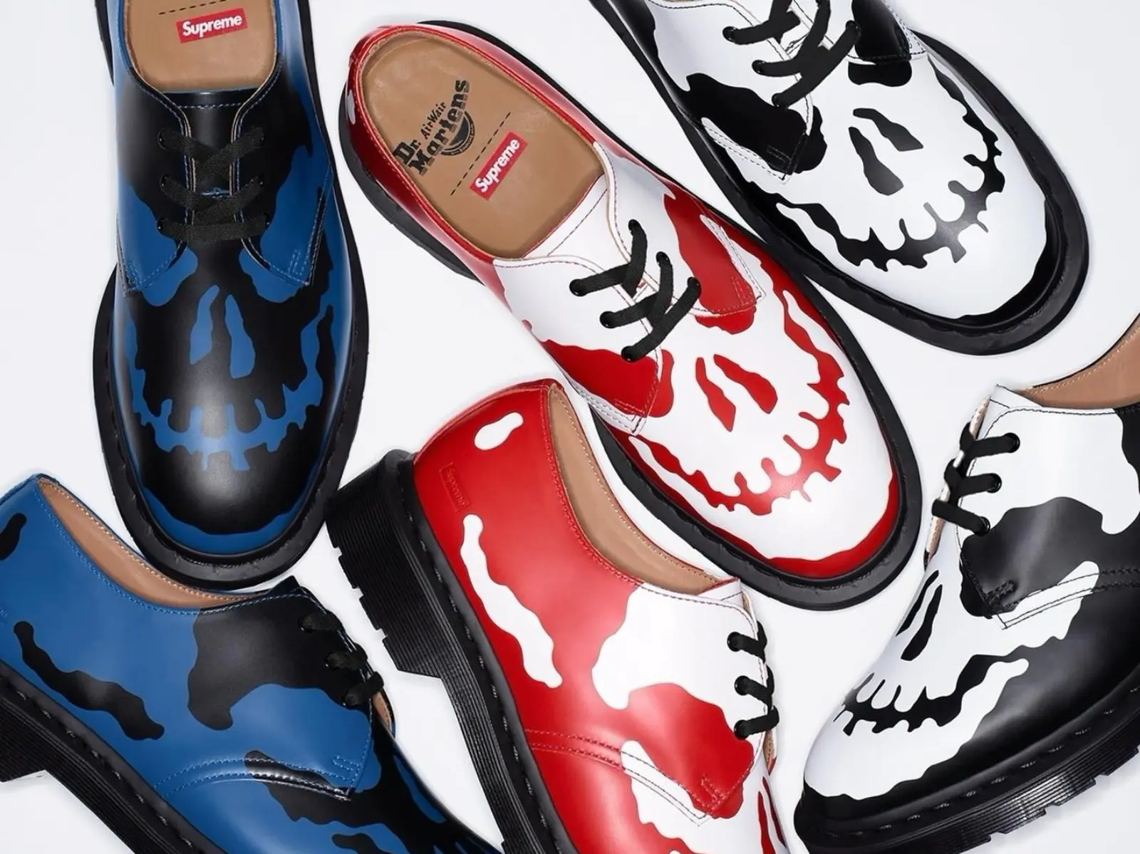 Supreme x Dr. Martens 2025 最新秋冬聯名曝光！骷髏印花 1461 三孔鞋超有殺氣