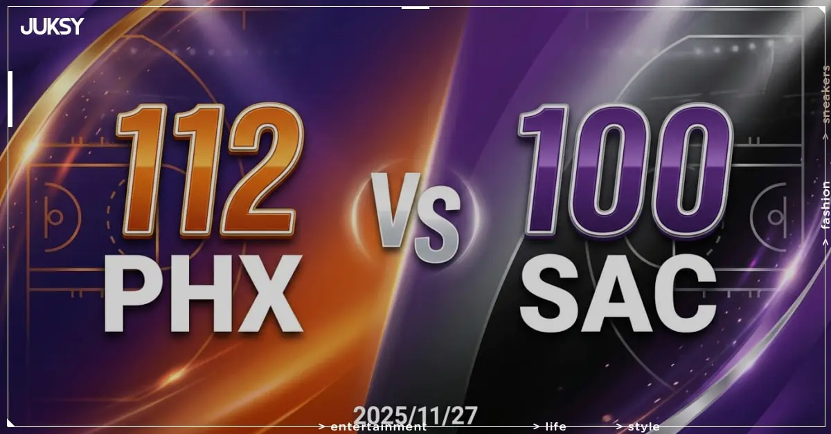 [2025/11/27 太陽 @ 國王] Williams雙20領軍 太陽客場12分差擊敗國王