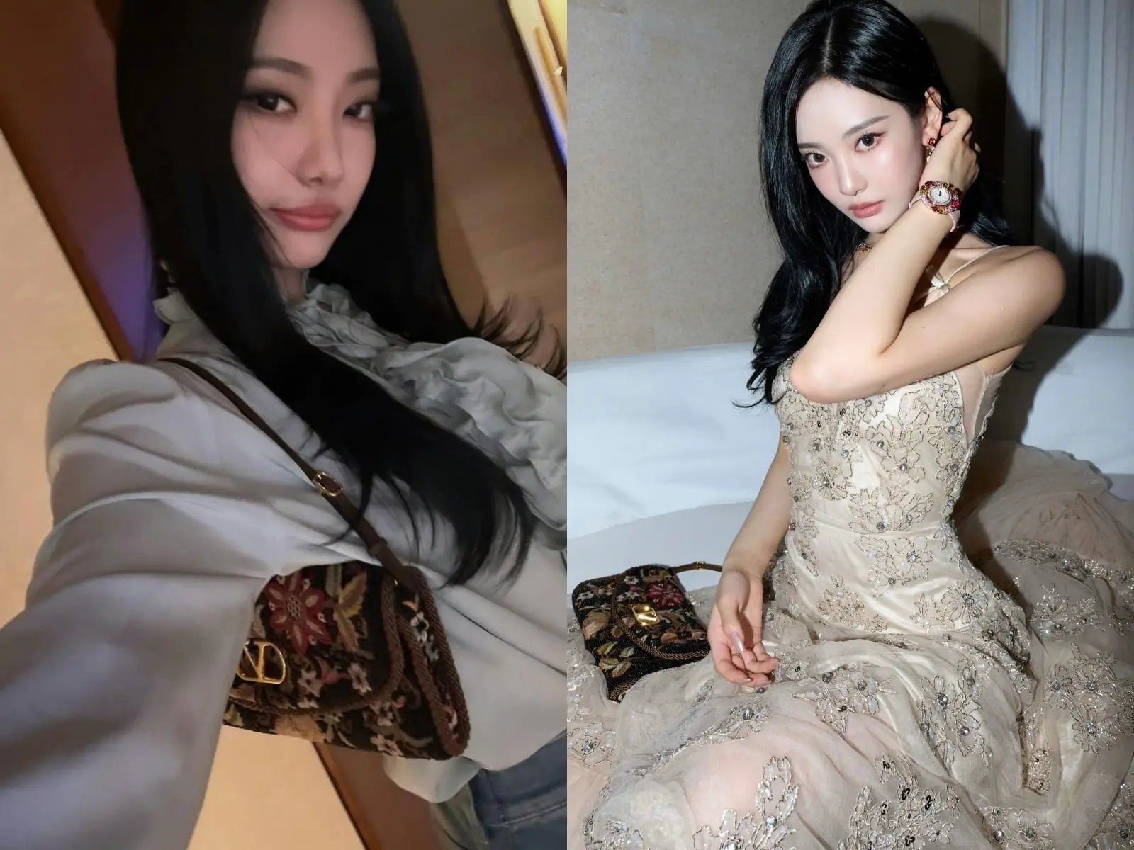 aespa 寧寧身高 164 性感演繹 Valentino 新包引熱議！網驚：「跳槽了嗎？」