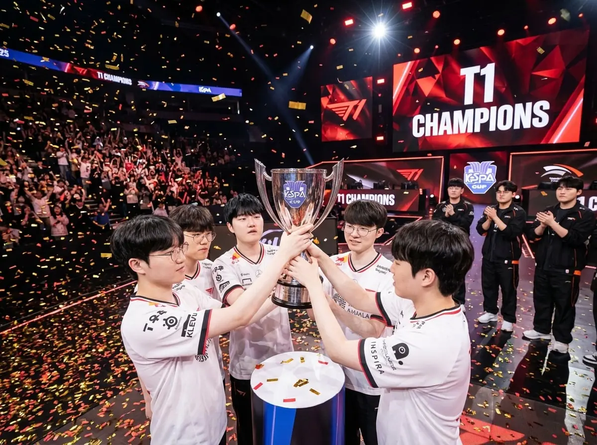 T1 擊敗 HLE 奪 KeSPA 盃冠軍！Peyz 首冠到手 Gumayusi 復仇戰落空
