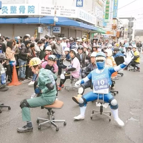早就厭倦路跑活動了嗎？日本創意辦公椅競速活動台南開飆
