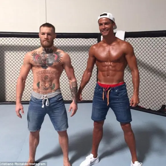 兩大帥哥運動明星！C 羅與 Conor McGregor 正面交鋒拚肌肉！