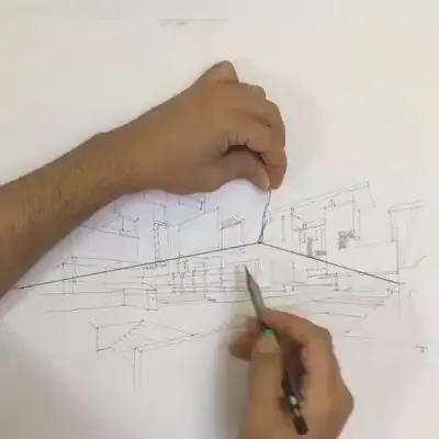 他用簡單道具協助繪製困難的「透視法」　大受網友好評！