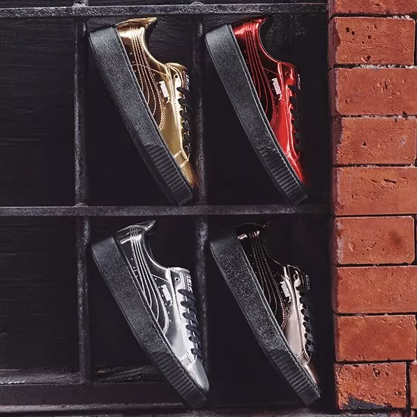 今年秋冬女孩兒們必敗的金屬厚底潮鞋PUMA Basket Platform Metallic，全台限定門市搖滾登場！