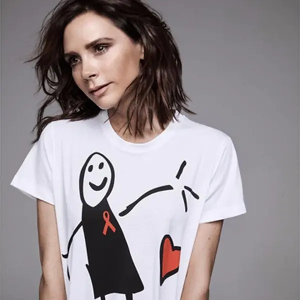 Victoria Beckham 用小女兒哈潑的畫替國際愛滋日做公益