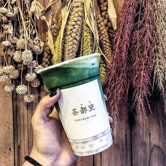 漸層抹茶飲～無法對抹茶抗拒，如果又碰上牛奶和珍珠，就算不吃飯也要喝到啊！