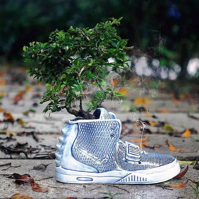 球鞋藝術再升級！YEEZY 造型的陶瓷盆栽你肯定沒見過