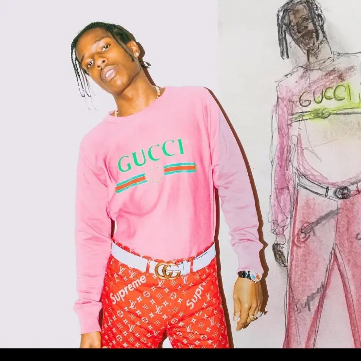 誰說紅褲不好駕馭？！A$AP Rocky 率先著用未曝光的 Supreme x LV  褲款