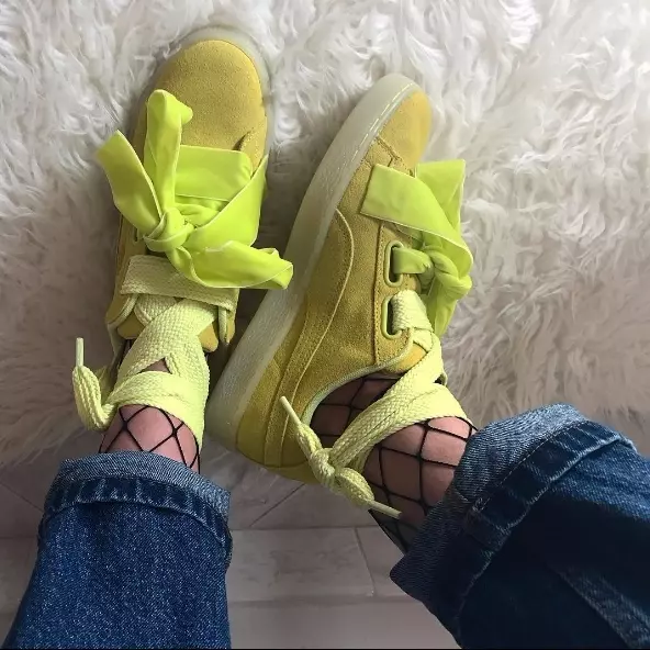 除了黑白色 Basket Heart 外，Puma 今季再推出搶眼顏色的 Suede Heart 波鞋！