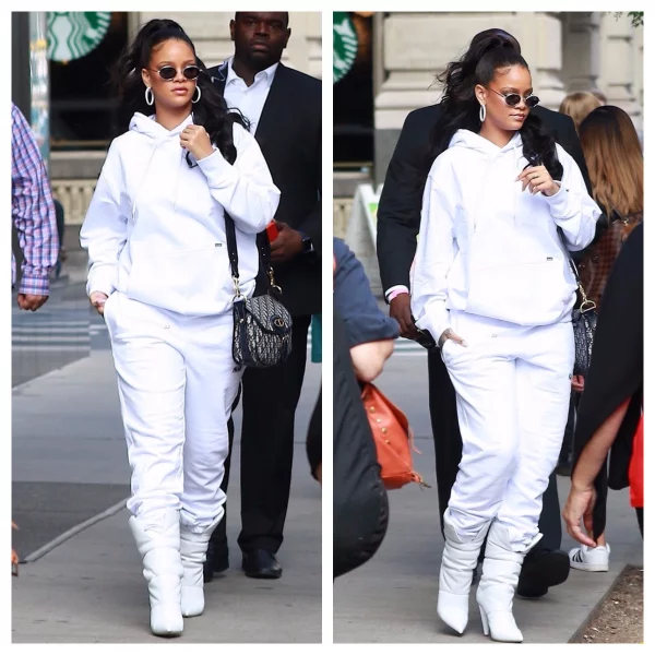 比FENTY PUMA還潮？蕾哈娜《最新穿搭》穿著「他牌」休閒服現身機場！