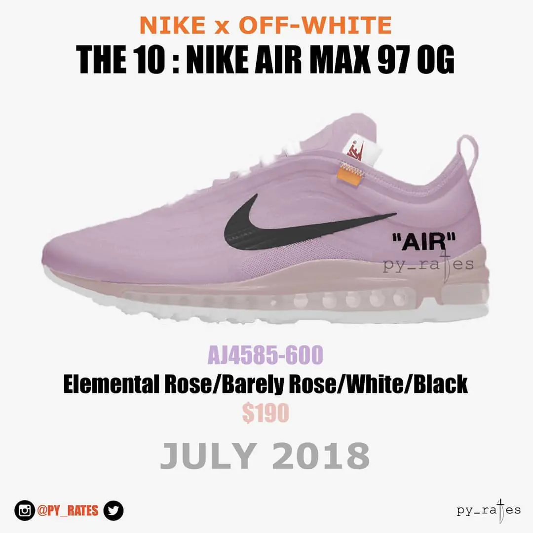 「 The X 」？「 Virgil Abloh x NikeLab Air Max 97 」全新粉嫩配色曝光！