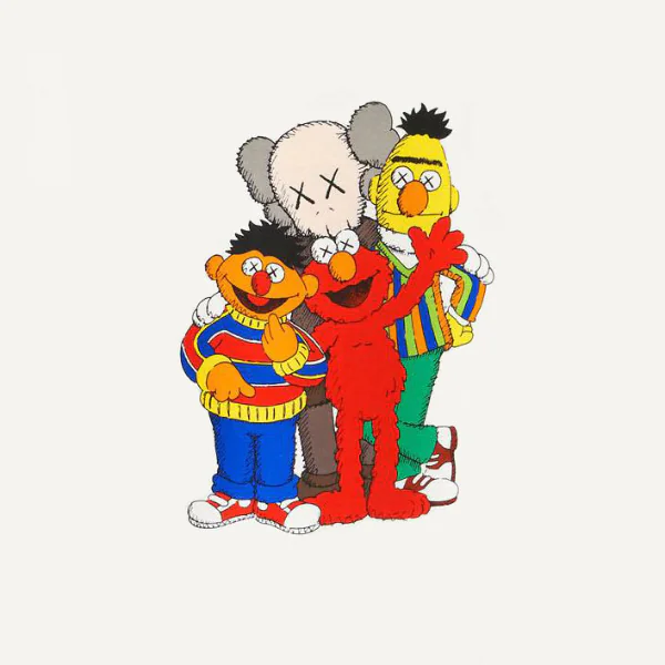 大家熟悉的 Ernie 和 Bert 回來了！KAWS 曝光《Sesame Street》毛絨公仔