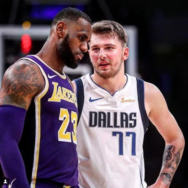 與偶像對決！獨行俠隊 Luka Doncic 交手湖人後獲贈一件「詹皇原味簽名球衣」