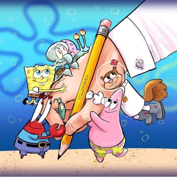 粉絲繪圖致敬「海綿寶寶」之父 Stephen Hillenburg 病逝　網友：每一張都難過到想哭！
