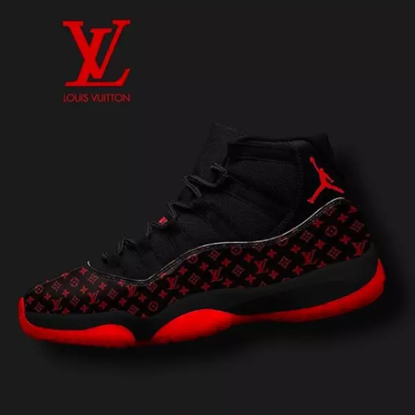 滿版 Logo、黑紅配色！這雙「LV x Air Jordan 11」會不會太夢幻了？
