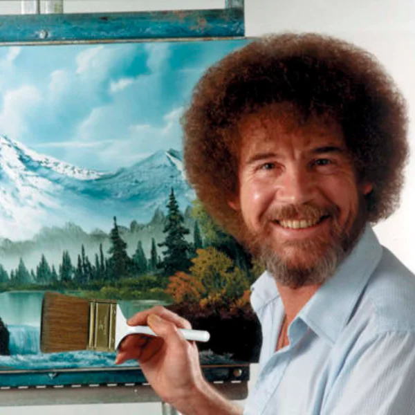 還記得這位爆炸頭油畫家嗎？美國電視繪師 Bob Ross 開設畫展令網友為之瘋狂！