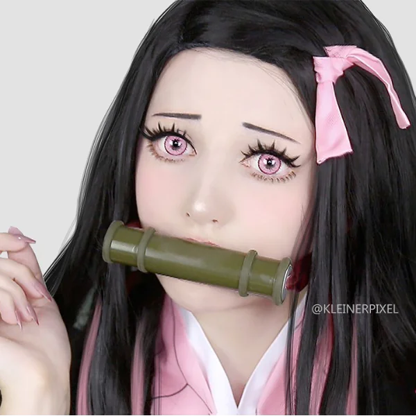 洋妞神還原《鬼滅之刃》「禰豆子」仿妝！網友：簡直就是真人版化身～