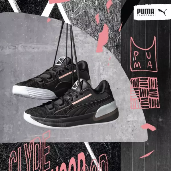 PUMA Clyde Hardwood Metallic黑夜耀金 紐約尼克隊新秀 RJ Barrett衝勁在線永不停歇