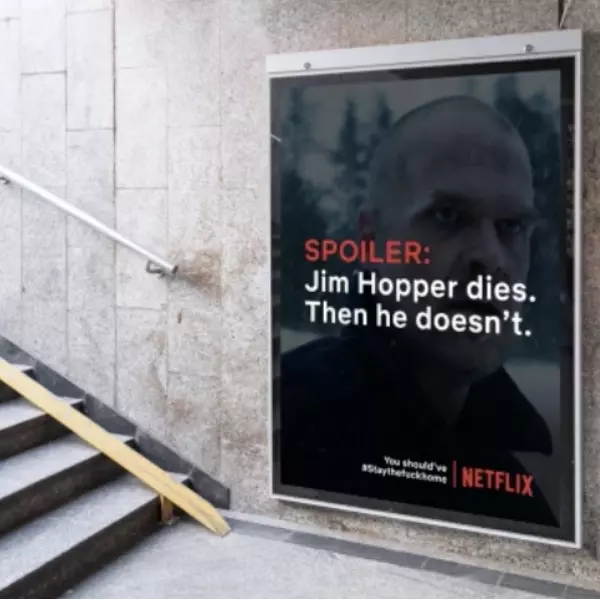 太幽默！構想用 Netflix 劇透廣告防止民眾外出，直接被暴雷《怪奇物語》、《屍戰朝鮮》劇情！